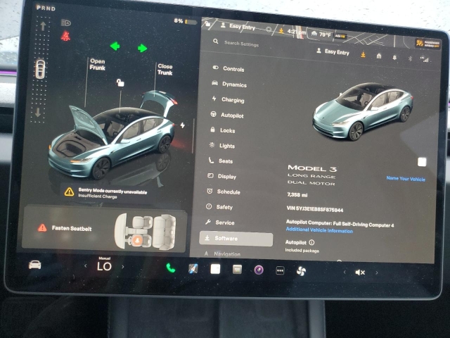 2025 TESLA MODEL 3 панель
